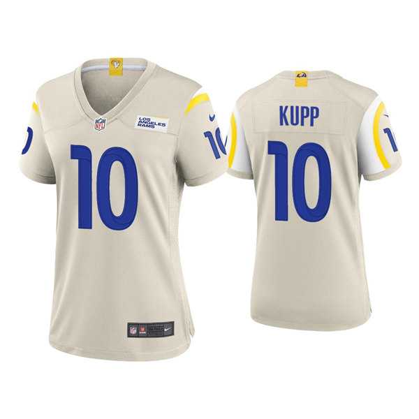 Women%27s Los Angeles Rams #10 Cooper Kupp Bone Vapor Untouchable Limited Stitched Jersey(Run Small) Dzhi